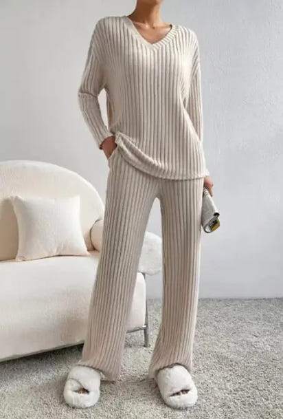 Komfrt Knitted Two Piece Set Outfit