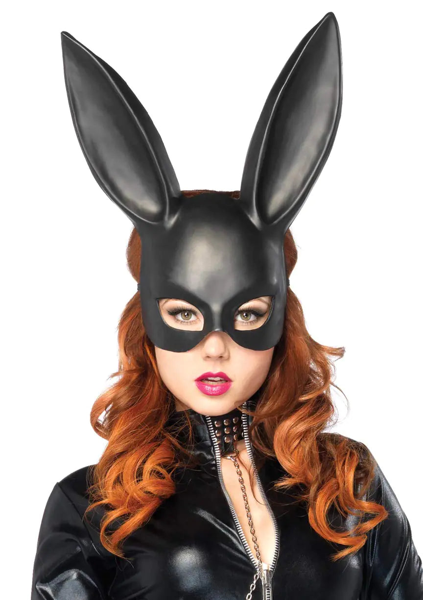 Womens Bunny Masquerade Mask Lingerie Black One Size US
